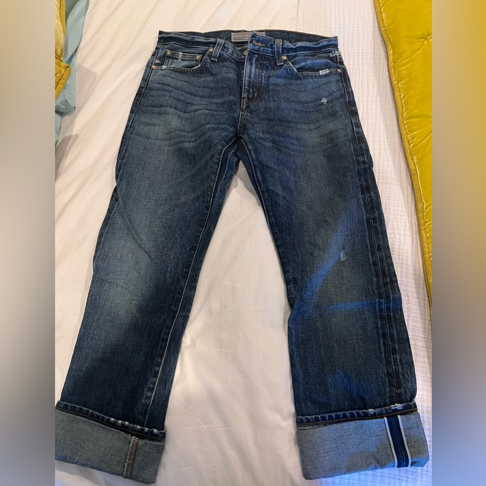 Point Sur for J Crew denim capris. Size 27. 100% cotton denim. 10”inseam.